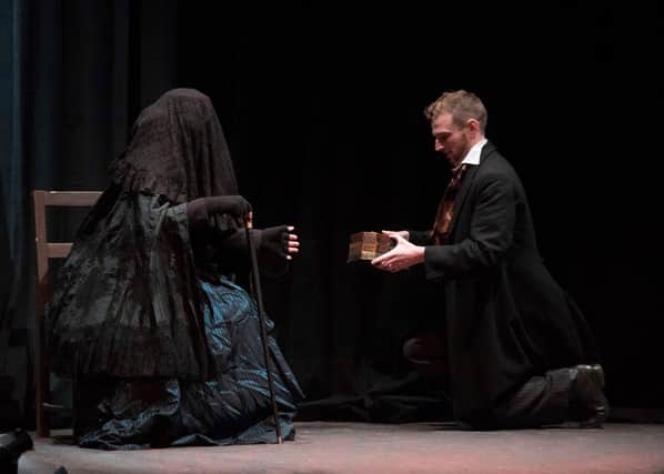 Dorkas Asher and Christopher Brookes in Rumpus Theatre Company's production of The Black Veil. Photo by Lester McKone.