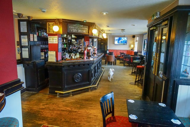 The pub prides itself on being very dog friendly - as you can see!