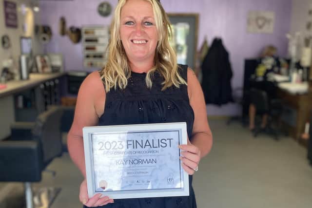 The hair colouring expertise of Kay Norman, team leader at Ann's Hairstylist in Clay Cross, has earned the salon a place in the final of the UK Hair and Beauty Awards.