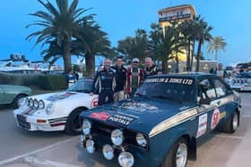 Seb and Steve Perez along with their cars and co-drivers in Mallorca.
