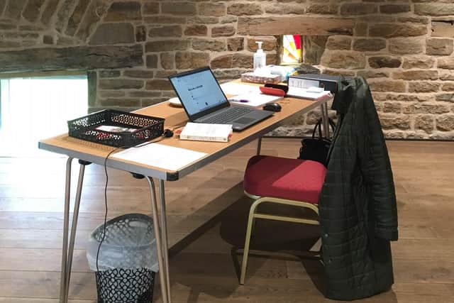 Workers are now able to rent a desk at Dronfield Hall Barn.