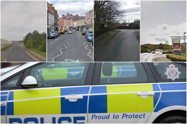 Some of the addresses across the Alnwick, Berwick and Morpeth areas of Northumberland where most reported crime was said to have taken place "on or near" in June.