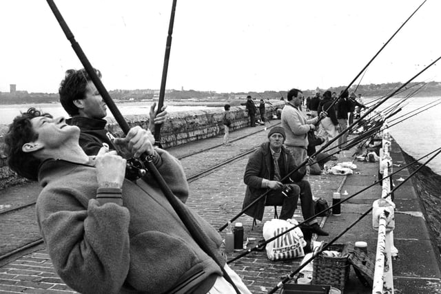 South Shields Angling Club members pictured in action in October 1985. Remember this?