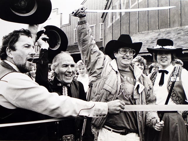 Jonathan King at the opening of American Adventure July 1987.