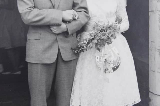 Arthur and Grace Wragg were married at Scarcliffe Parish Church in 1962.