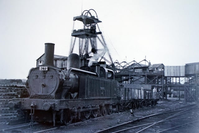 Cecil Raikes loco at Coppice Colliery 1954