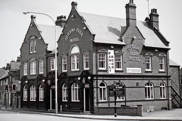 The Queen's Park Hotel used to sit on Matkham Road, where the Ravenside Retail Park is today.