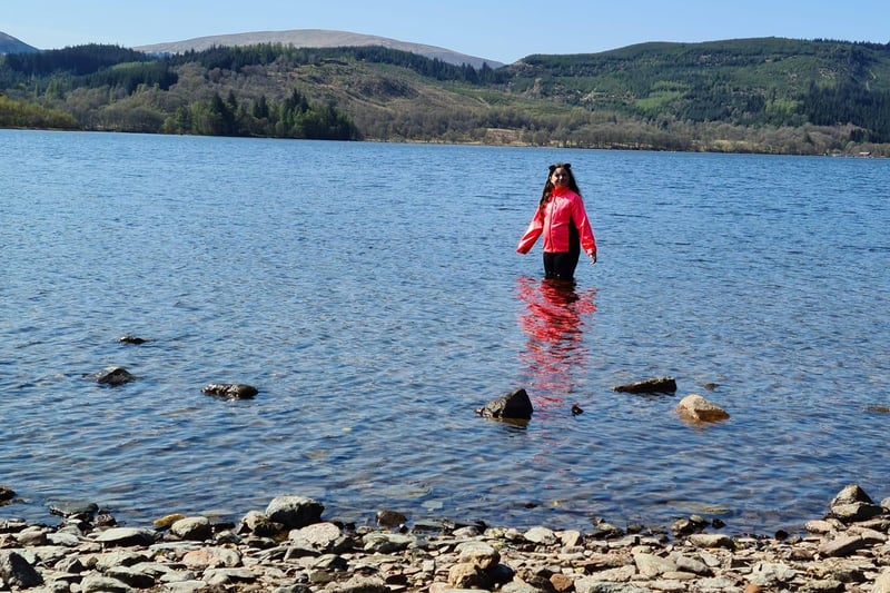 Kirsten Rowan took advantage of the good weather to go wild swimming with her daughter.