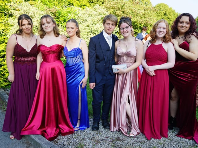 Year 11 students arriving for the prom night celebration at Ringwood Hall.