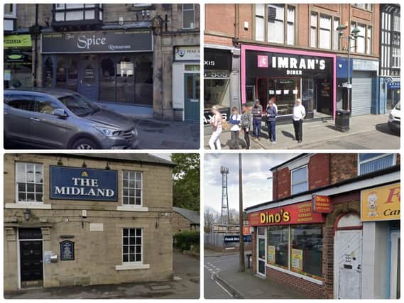 These are some of the establishments with poor food hygiene scores.
