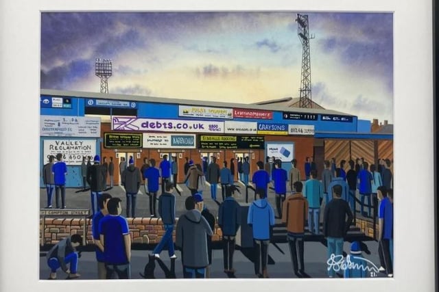 This would make a great gift for a Chesterfield FC supporter who can remember the days of cheering their favourite team on from the terraces at Saltergate. The giclee art print , produced by Andrew Robinson Art, is 387mm wide and  310 mm high and is on sale for £56 from Etsy, www.etsy.com/uk/listing/1180880960 or visit www.andrewrobinsonart.com.