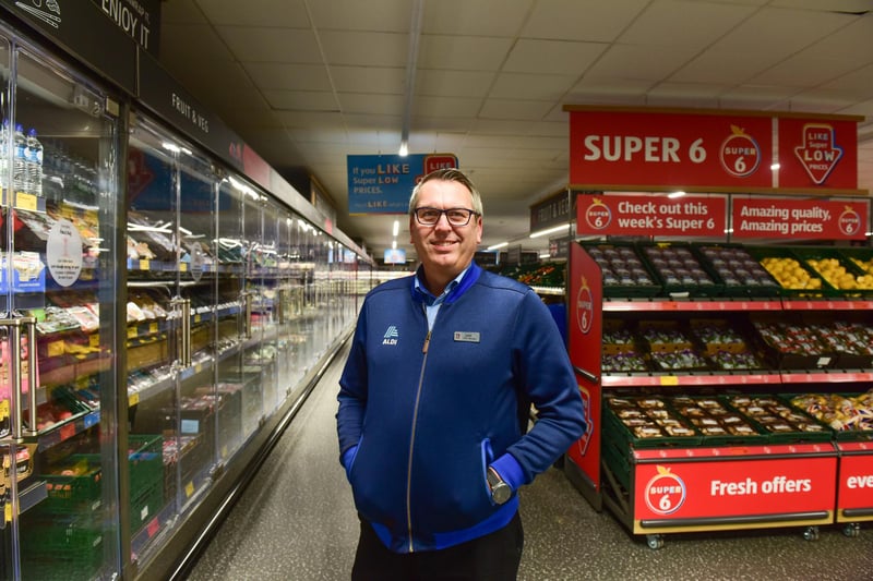 Store manager Gary Iveson in the newly Refurbished Aldi store at Dunston Road, Hartlepool.

Photo: Kevin Brady