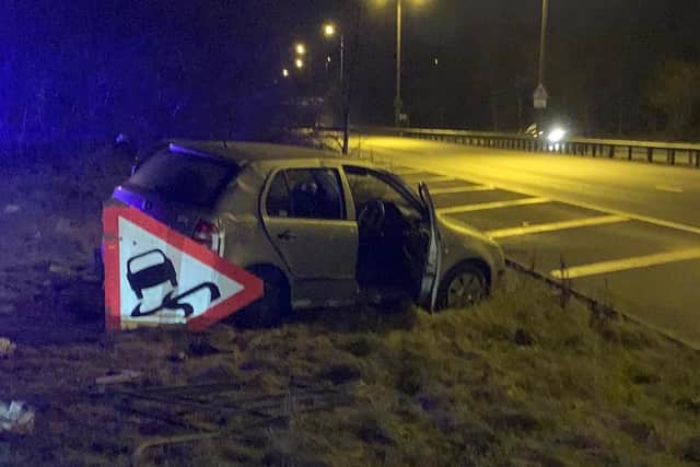 A driver crashed their car off the A38 in Derbyshire last night (February 10).