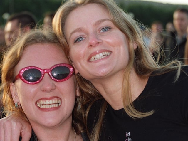 A Girls get together during Radio Ones Road Show event which was held at Sheffields Don Valley Bowl in 2001