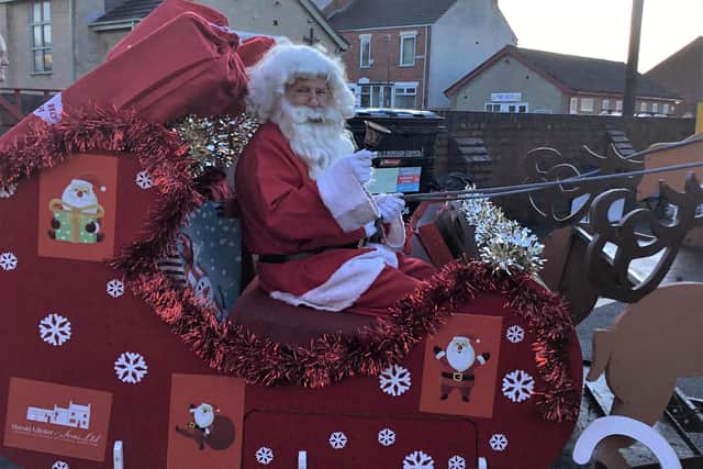 The sleigh was donated by Harold Lilleker & Sons Ltd, owner Drew Lilleker's son attends the school.