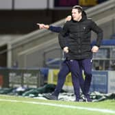 Chesterfield manager James Rowe pictured on the touchline against Sutton United.