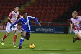 Ricky German in action for Chesterfield against Crewe in the EFL Trophy in 2016. Picture by Howard Roe/AHPIX.com.