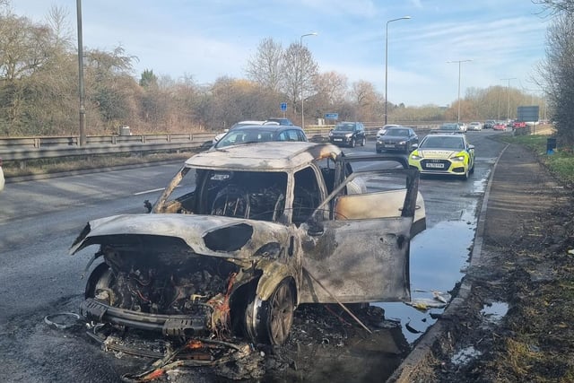On February 5, the DRPU were called to a car fire on the A38 South at Little Eaton. Luckily, none of the occupants sustained any injuries.