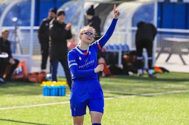 Liv Darley scored her first goal for the Blues. Photo: Michael South.