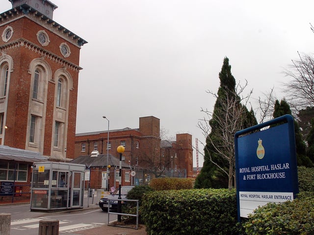 The main entrance to the Royal Hospital Haslar in Gosport in 2005.