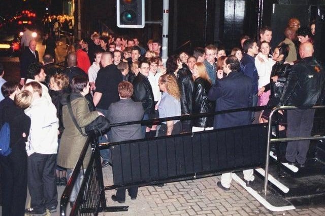 Waiting to get into the popular Bed nightclub on London Road in 2000.