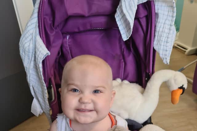 Baby Winnie is battling infant leukaemia and can no longer get curative treatment from the NHS