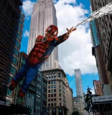 Arlo Hill, seen here dressed as Spiderman, is a fundraising superhero.