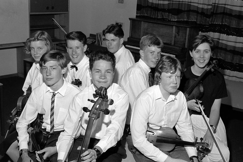 1990 and Mansfield's Brunts School held a concert.
Can you spot any familiar faces?