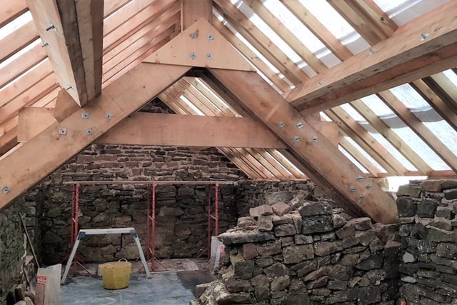 Reconstructing the roof was one of the most challenging parts of the project.