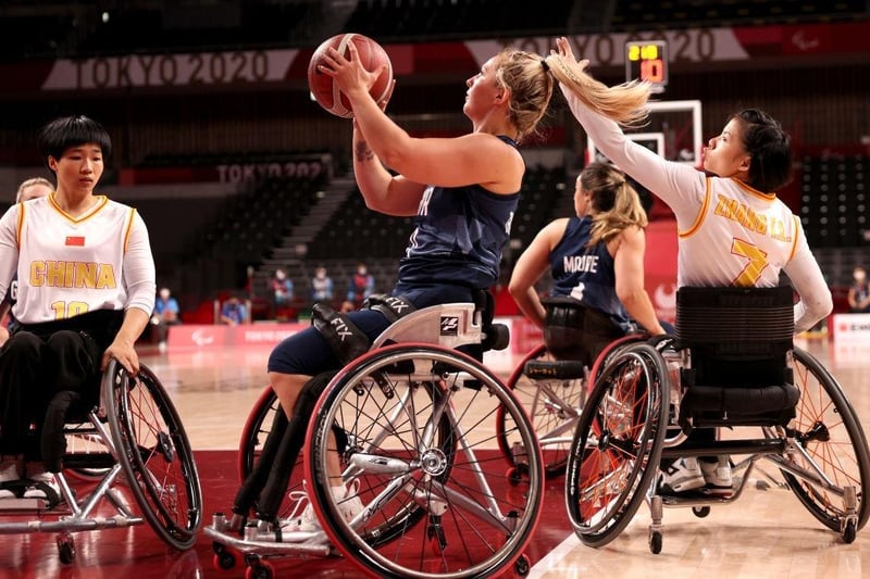 Madeleine Thompson is a 4 point British wheelchair basketball player. In 2008, at the age of thirteen, she became the youngest ever player to represent Great Britain in wheelchair basketball. She was part of the British team at the 2012 Paralympic Games in London.