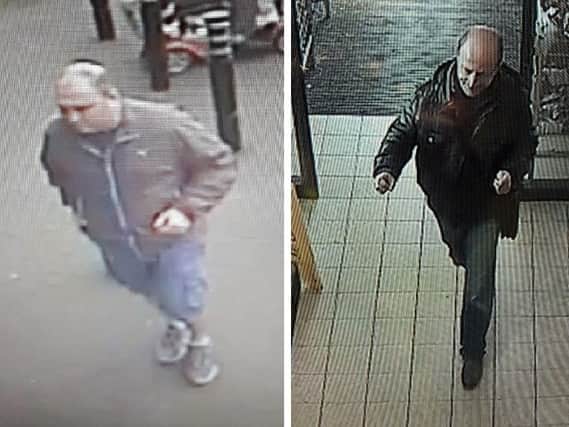 These men are wanted in connection with an alleged purse theft from a shopper at a Chesterfield Supermarket
