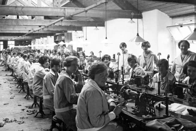 This picture shows Baker and Sons clothing factory in Bakewell in 1930.