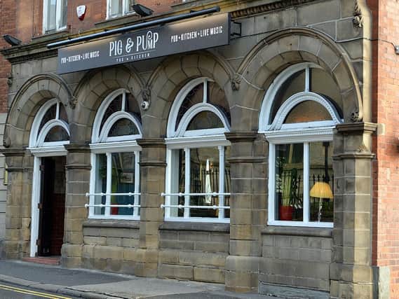The former White Swan pub is now the Pig and Pump