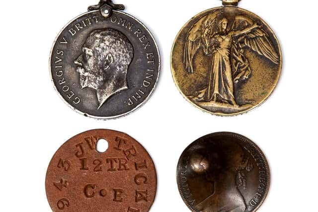 Private Trickett's war medals will also be up for auction. Picture: Hansons.