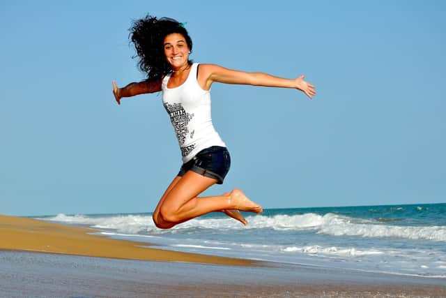 This Scottish verb means to spring, jump or leap.