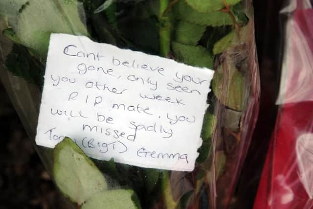 Tributes have been left at the scene of a crash in New Whittington on Saturday.