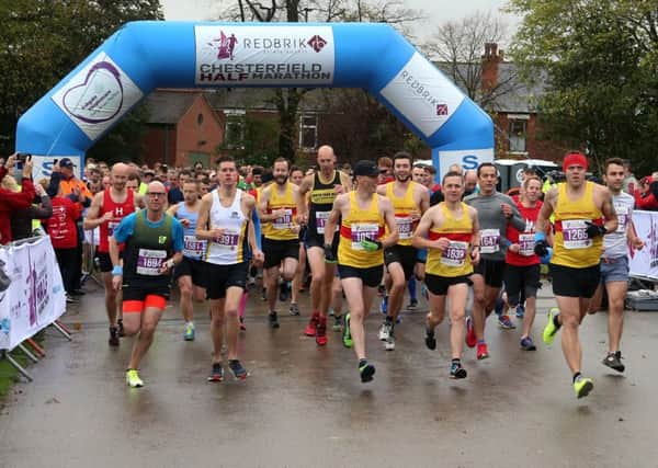 The start of last year's Redbrik Chesterfield Half Marathon in Queen's Park.