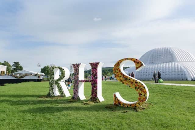 RHS letters at RHS Chatsworth Flower Show 2017.