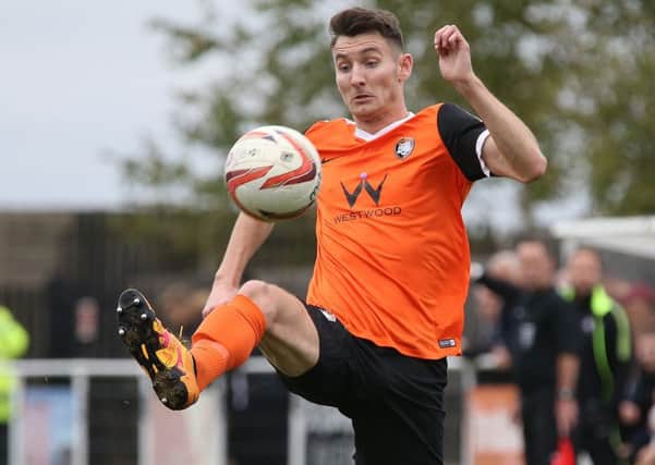 NWGU Worksop Town v Rainworth MW
IN PICTURE: Connor Brunt.
STORY: SPORT LEAD: Worksop Town FC v Rainworth MW.  Toolstation Northern Counties East Football League match at Sandy Lane, Worksop.  Saturday 29th October 2016.  PHOTOGRAPHER: MARK FEAR/MARK FEAR PHOTOGRAPHY.