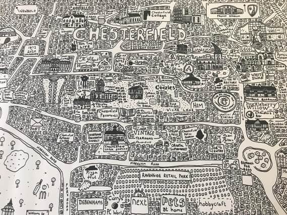 Dave Gee's Chesterfield doodle map.