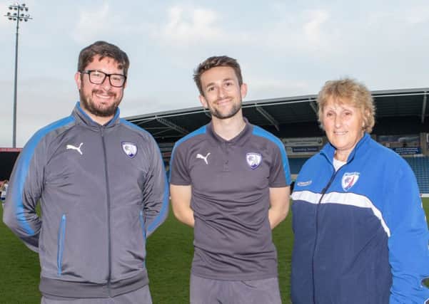 Chesterfield Ladies FC: Keith Jackson (chairman), Michael Noon (first team manager), Fran Rodway (secretary) (Pic: Tina Jenner)