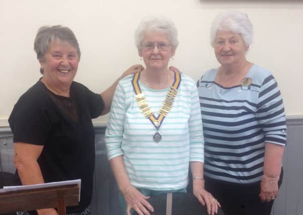 Gill Olroyd is invested as presidnet of Matlock Inner Wheel Club.