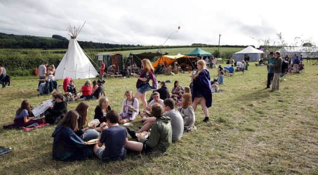 Fans enjoying the Stainsby Festival,, Derbyshire, United Kingdom on 16 July 2016. Photo by Glenn Ashley Photography