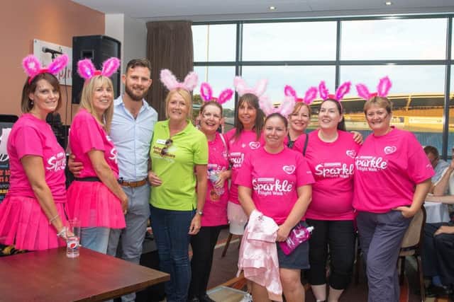 Tommy Lee and some of the Sparkle Walkers, raising funds for Ashgate Hospice (Pic: Tina Jenner)