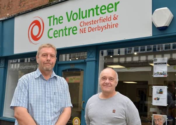 Pictured from left volunteer Alan Smith and manager Dave Radford