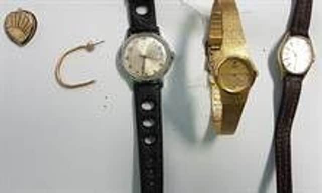 Items of jewellery found on Harehill Road in the Grangewood area of Chesterfield