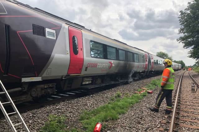More than 170 passengers had to be evacuated between Derby and Chesterfield after a fire broke out under one of the carriages