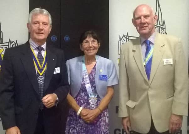 District Governor  Dr Cheryle Berry MBE and Assistant Distrct Governor Rob Wadd visit Chesterfield Scarsdale Rotary Club.