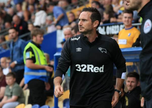 Mansfield Town v Derby County on Wednesday July 18th 2018. Derby manager Frank Lampard.