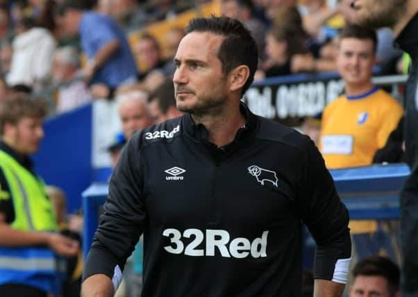 Derby manager Frank Lampard.